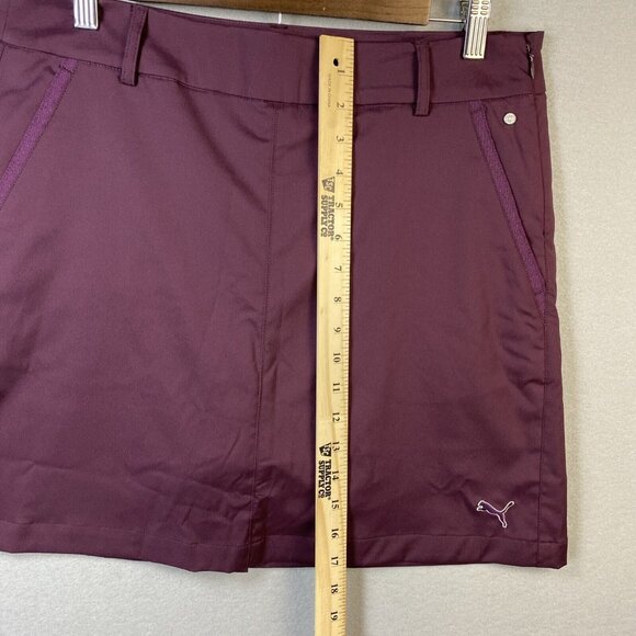 Puma Cell Skort Womens Size 8 Burgundy Red Skirt Golf Stretch UPF 50+ NWT $65‎ - Picture 6 of 15
